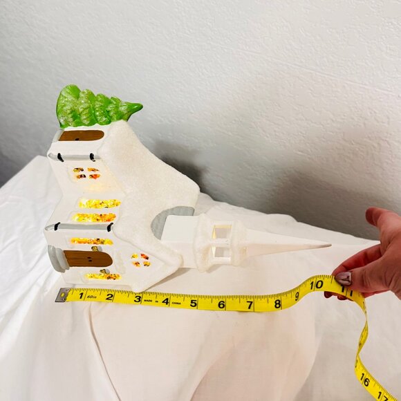 Vintage Lighted Snowy Church - Picture 10 of 12